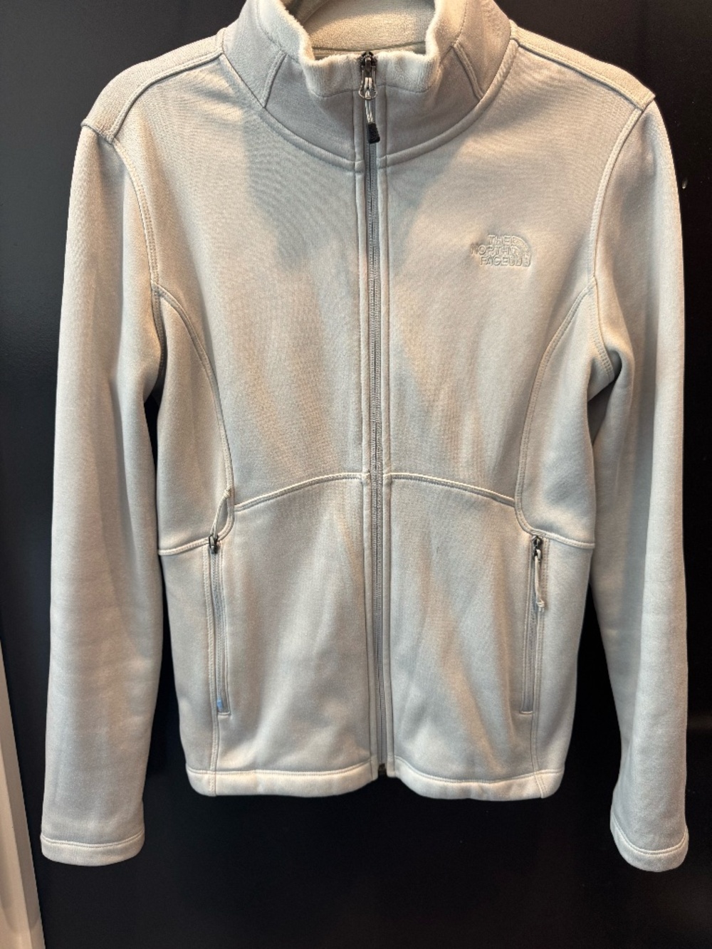 North Face Off White/ Grey Zip Up